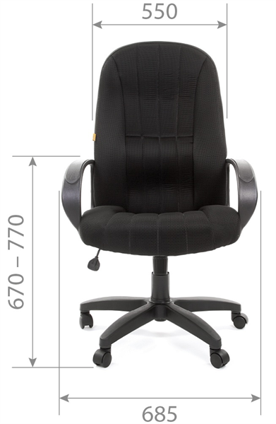Офисное кресло Chairman 685 Россия T08 черный NEW