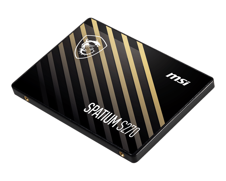Твердотельный накопитель MSI SSD SPATIUM S270 240GB SATA III 2.5" R500/W400MB/s 3D NAND TLC MTBF 2M 50000/80000 IOPS 110TBW