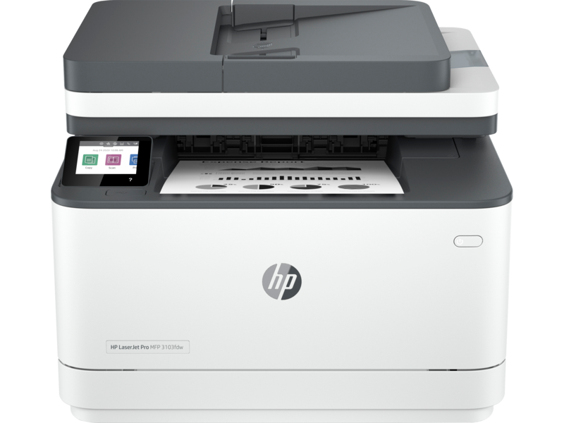Лазерное многофункциональное устройство HP LaserJet Pro MFP 3103fdw (A4,p/c/s/f,1200 dpi, 33ppm, 512 Mb, Duplex, ADF, 800 MHz, tray 250, USB+Ethernet+WiFi, Duty 50K, in box W1450A) (незначительное повреждение коробки)
