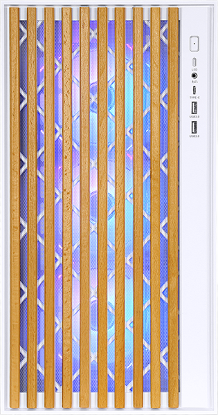 корпус Formula V Line TimberLine T0 White, ATX, wood+plastic front, TYPE-C*1, USB3.0*2, FRONT 3x120mm FRGB, REAR 1x120mm FRGB