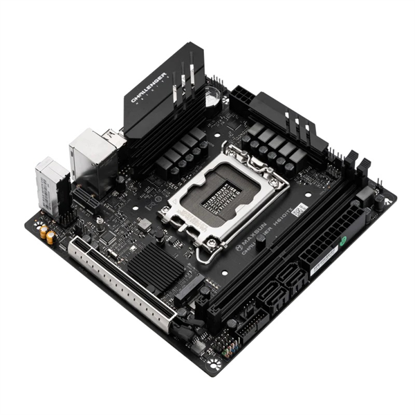 Материнская плата MAXSUN MS-Challenger H610ITX 2Lan V3, LGA1700, H610, 2*DDR4 2*SATA3, M.2, 2*USB 3.2, 3*USB 2.0, 1*PCIEx16, 2*HDMI+DP, mITX