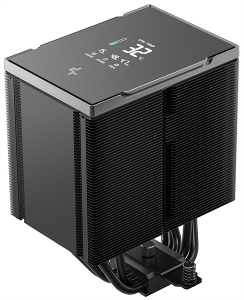 Кулер для процессора DEEPCOOL AK500 G2 DIGITAL NYX LGA1851/1700/1200/115X/AM5/AM4 (9шт/кор, TDP 240W, PWM, Fan 120mm, 5 тепл. Трубок, Copper Base, черный) RET (R-AK500G2-BKNNMN-GJD-1)