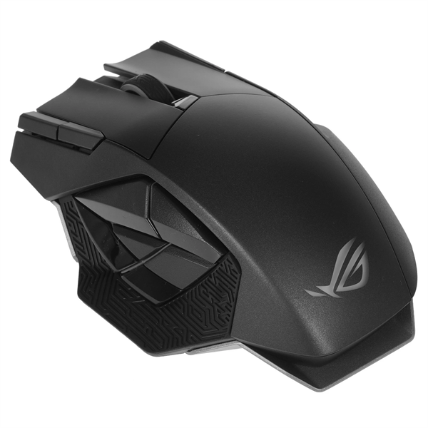 Мышь ASUS ROG SPATHA X, 168g, Wired (Type-C)+2.4GHz RF, 19K DPI Sensor, 12 Programable buttons, Black