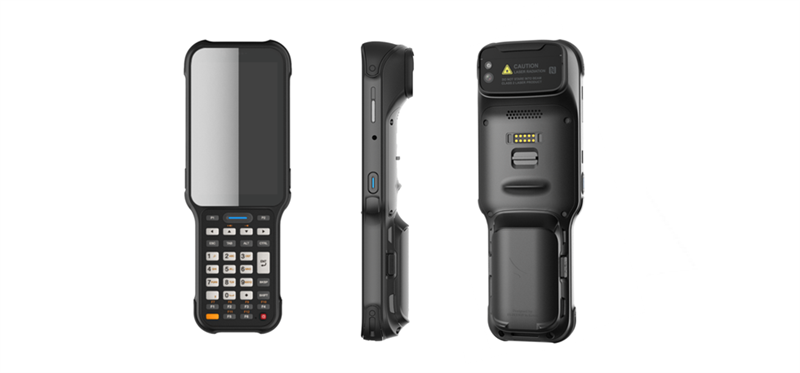 Терминал сбора данных с защитным бампером Bluebird EK430 Long Range; Qualcomm, Android 10, GMS, WWAN, 4.3", 4GB, 32GB, SE4850, 5MP, 13MP, Hot Swap, 6800mAh Battery, NFC, 1 Nano SIM, Micro SD Slot, IP65, 34 w/ F-Keys, USB-C, RUBBER BOOT