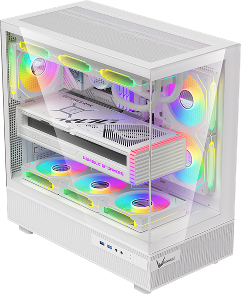 корпус Formula V Line Crystal Z8 White, ATX, Left side Tempered Glass, Dual Front Panel with Tempered Glass & Mesh, TYPE-C*1, USB3.0*2