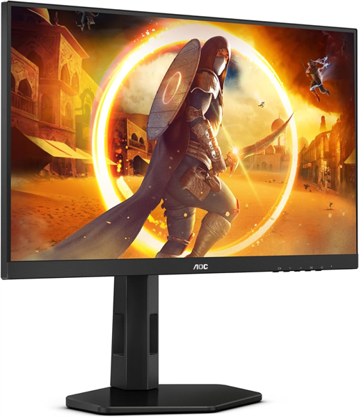 Монитор 24" AOC 24G4X 1920x1080, WLED, 16:9, Fast IPS, 300cd, 1000:1, 80M:1, 1ms, 178/178, HDMI*2, DP, 180Hz, Speakers, HAS, Pivot, Tilt, Swivel, Внут, VESA, Black/Grey, 3y