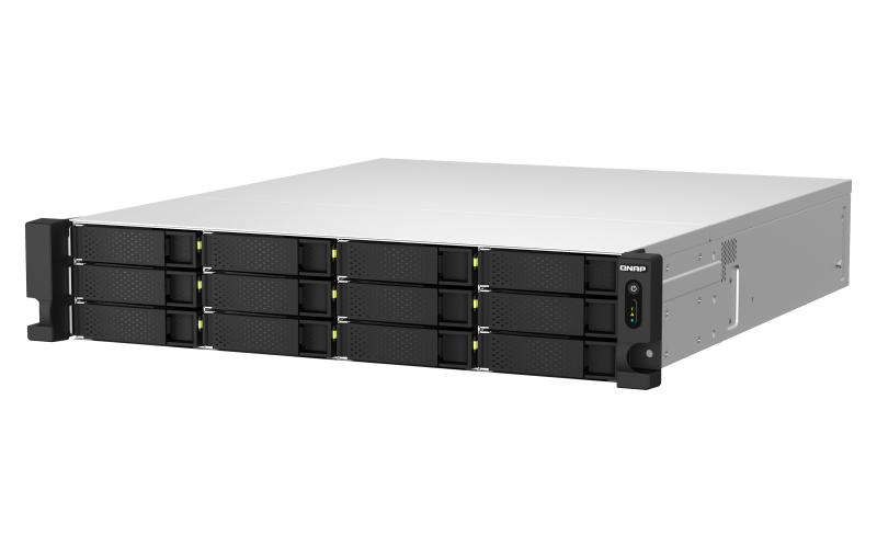 Система хранения данных QNAP ENTERPRISE 2U/18bay 6C 2,9GhzCPU/32Gb(upto128Gb)/12 SATA(3,5" 2,5")/6 HDD/SSD SATA(2,5")/4xUSB/3xExp.slot/2x2,5Gb 2x10Gb(BASE-T)/iSCSI/2xPS/no rail(RAIL-B02)/5YW TS-h1887XU-RP-E2336-32G-EU-RU