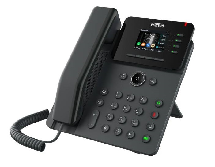 SIP-Телефон Fanvil V61G (Замена X301G, X303G), 4 SIP-акк., 2,4", 320x240 Цвет. экран, POE, БП в комп., 2x1 Gbps