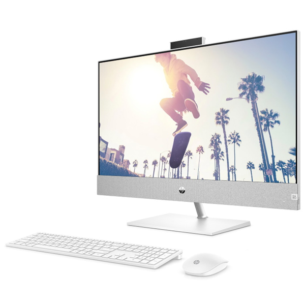 HP Pavilion I 27-ca1059ci NT 27" QHD(2560x1440) Core i7-12700T, 16GB DDR4 3200 (2x8GB), SSD 1Tb, GeForce GTX 1650 4GB, no DVD, Rus/Eng kbd&mouse wireless, 5MP Webcam, White,FreeDOS, 1Y Wty