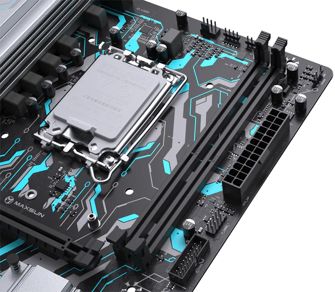 Материнская плата MAXSUN MS-B760M GAMING WIFI GANK V2, LGA1700, B760, 2*DDR5, 3*SATA3, M.2, 2*USB 3.2, 4*USB 2.0, 1*PCIEx16, 1*PCIEx1, VGA+HDMI, mATX