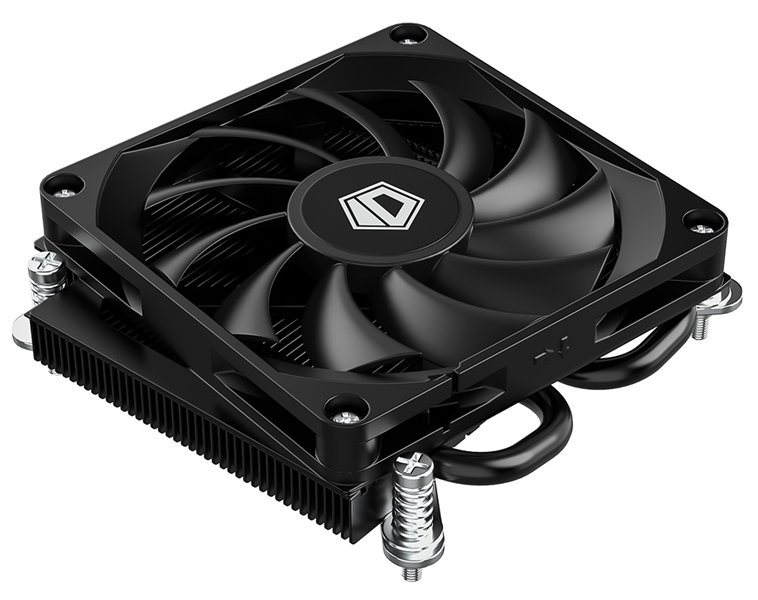 Кулер для процессора ID-COOLING IS-23i BLACK LGA1851/1700/1200/115X низкопрофильный высота 23mm (48шт/кор, TDP 45W, PWM, 2 тепл.трубки, медная база, FAN 80mm) BOX