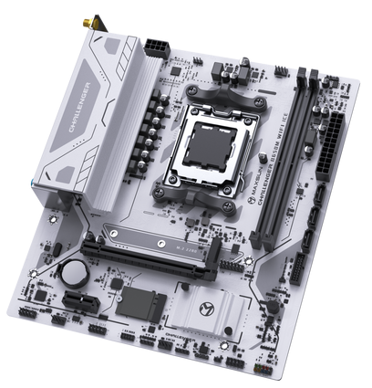 Материнская плата MAXSUN MS-Challenger B650M WIFI ICE V2, AM5, B650, 2*DDR5, 3*SATA 3.0, M.2, USB 3.2, USB 2.0, 1*PCIE 16, 1*PCIE 1, HDMI+DP, mATX