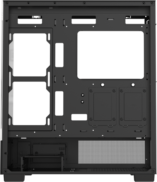 Корпус Formula V Line Crystal E1 Black, ATX, TYPE-C*1, USB3.0*2, Switch Display Panel