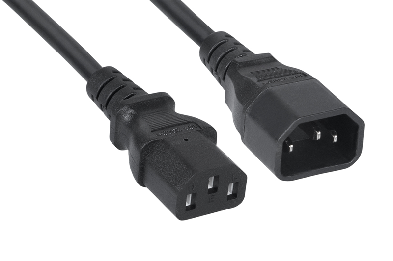 Кабель питания Cabeus PC-189-VDE-1.0-5M Кабель питания монитор-компьютер IEC 320 C13 - IEC 320 C14 (3x1.0), 5 м