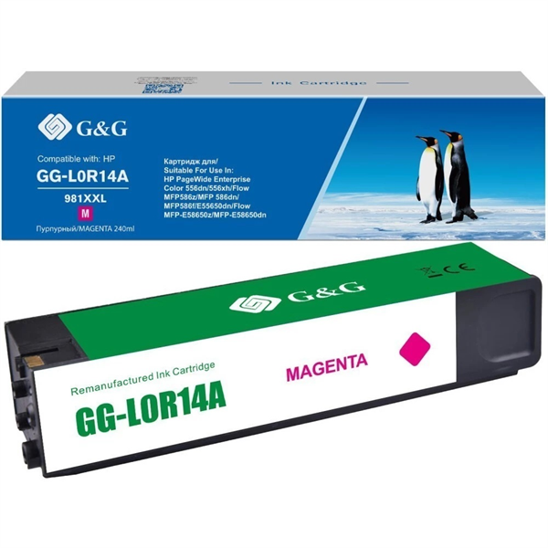 Картридж Cartridge GG 981Y для PageWide 556/586/E58650, пурпурный (16 000 стр.) (аналог L0R14A)