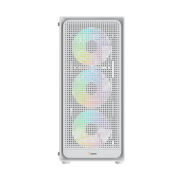 корпус Ocypus Gamma C50 WH ARGB, MATX, USB3.0*1+USB2.0*2, FRONT 3x120mm ARGB, REAR 1x120mm ARGB (незначительное повреждение коробки)