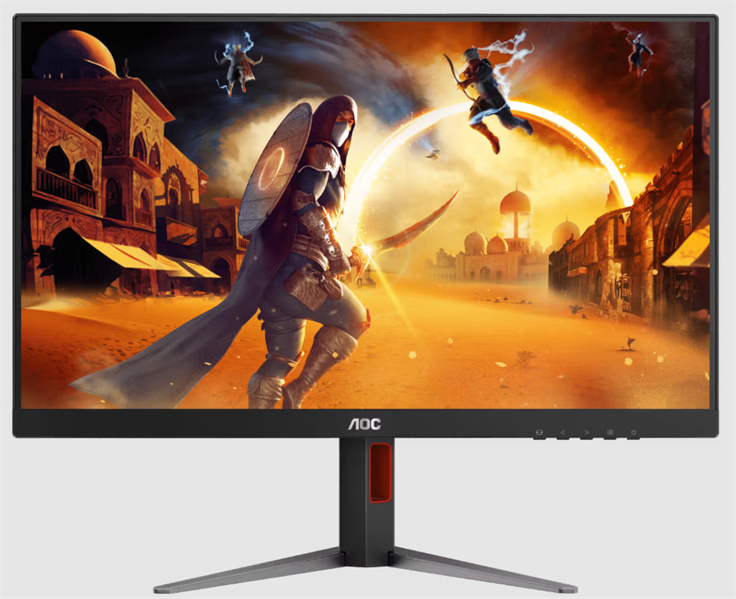 Монитор 27" AOC Gaming 2560x1440 WLED 16:9 IPS 450cd, 1000:1, 80M:1, 1ms, 178°/178°, HDMI, DP, 200Hz, Tilt, Height, Swivel, Pivot, VESA, Internal, Black/Red, 3y
