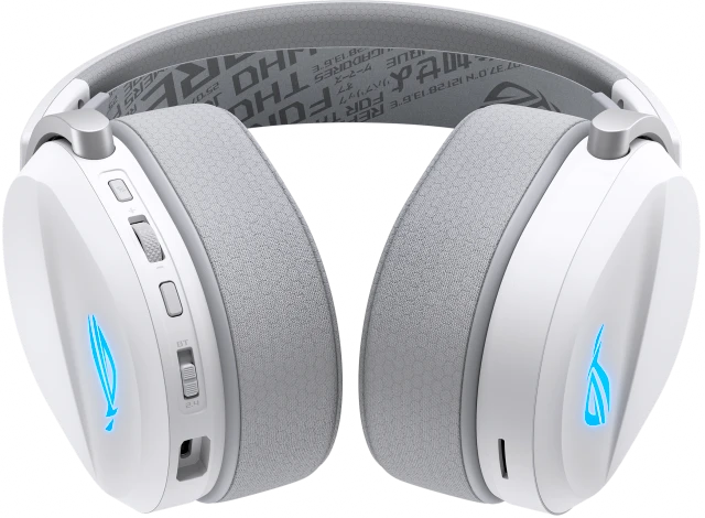Гарнитура ASUS ROG PELTA, USB-C, 2.4GHz, Bluetooth, 309g, 20Hz~20kHz, RGB Lighting, White