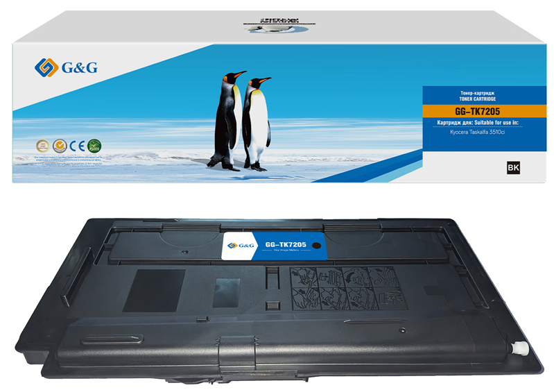 Тонер-картридж G&G toner-cartridge для Kyocera TASKalfa 3510ci с чипом 35 000 стр. TK-7205 1T02NL0NL0 гарантия 36 мес.распродажа остатков