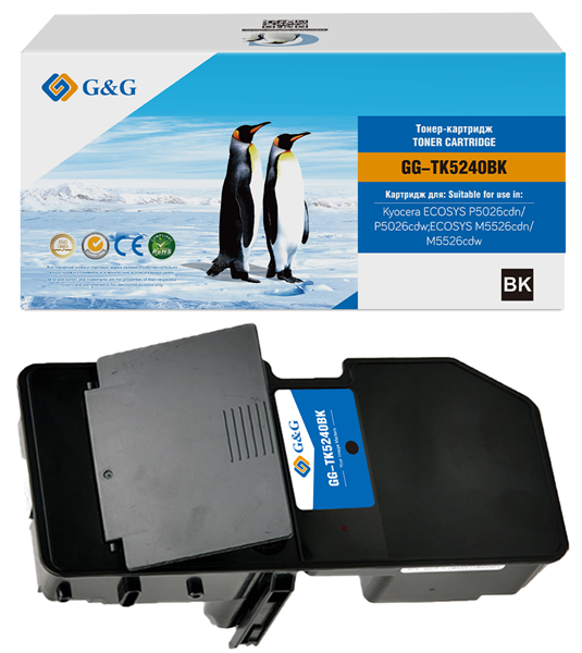 Тонер-картридж G&G GG-TK5240BK черный (4000стр.) для Kyocera ECOSYS P5026cdn/P5026cdw;ECOSYS M5526cdn/M5526cdw