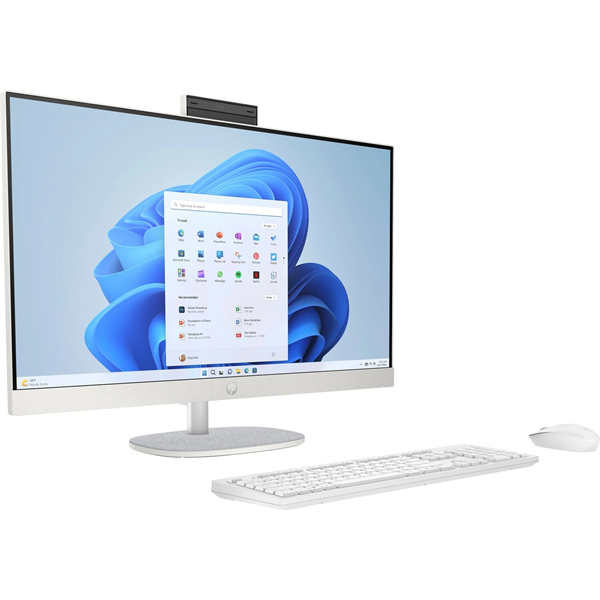 HP 27-cr0008ci NT 27" FHD(1920x1080) Ryzen 5 7520U, 8GB LPDDR5 5500 (1x8GB), SSD 512Gb, AMD integrated graphics, noDVD,Rus/Eng kbd&mouse wireless, HD Webcam, Shell White, Win11Ru, 1Y Wty