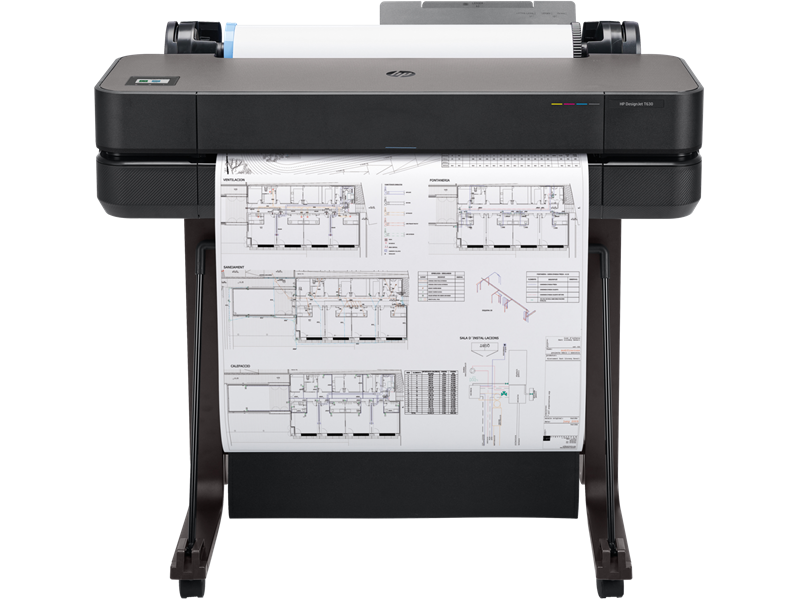 Широкоформатный принтер HP DesignJet T630 (24",4color,2400x1200dpi,1Gb,30spp(A1),USB/GigEth/Wi-Fi,stand,mediabin,rollfeed,sheetfeed,tray50(A3/A4), autocutter,GL/2,RTL,repl. 5HB09A, 5ZY59A)