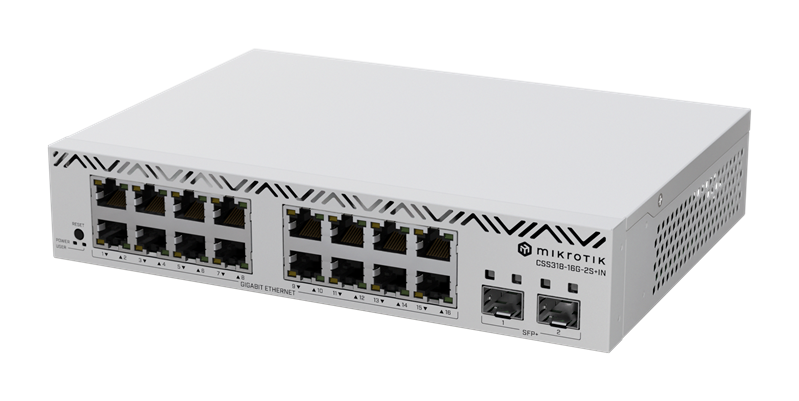 коммутатор MikroTik Cloud Smart Switch CSS318-16G-2S+IN