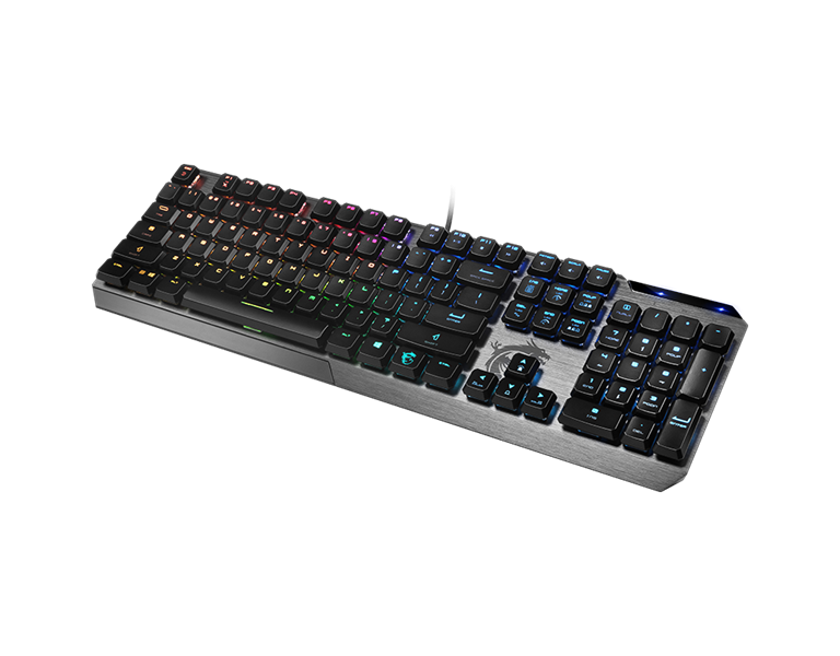 Клавиатура Gaming Keyboard MSI VIGOR GK50 LOW PROFILE, Wired, Mechanical, with Kailh Low Profile Tactile Keys, Floating Key Design, RGB, Black