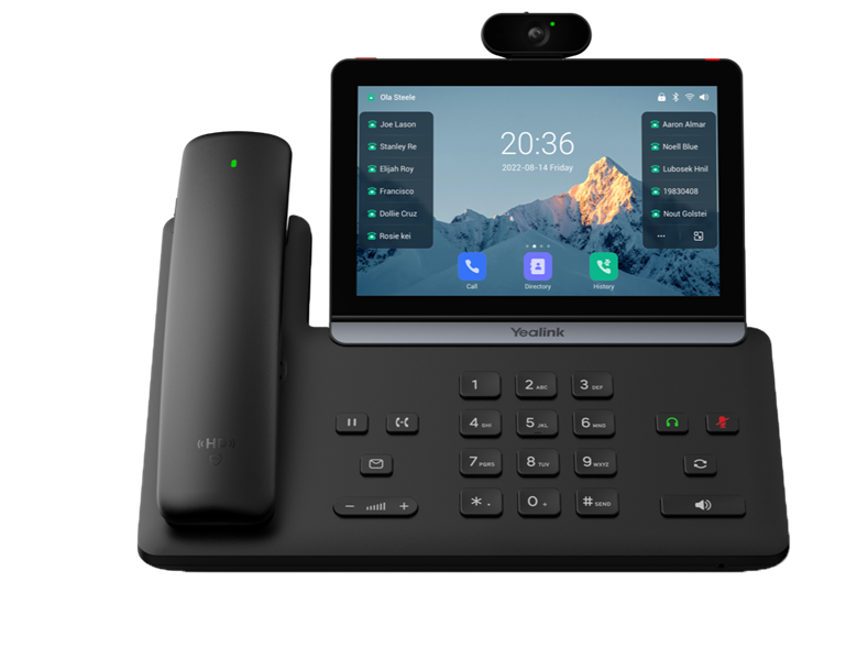 телефон YEALINK SIP-T88V Pro, видеотерминал, 7" экран, Android, WiFi, Bluetooth-трубка, USB, GigE, камера, без БП, шт