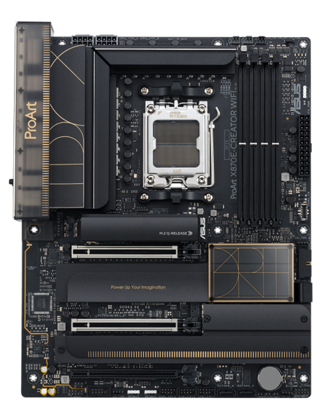 Материнская плата ASUS PROART X870E-CREATOR WIFI, AM5, X870, 4*DDR5, 4*SATA, 4*M.2, 7*USB 3.2, 1*USB 2.0, 2*USB4, Type-C, 3*PCIx16, HDMI, ATX; 90MB1IG0-M0EAY0