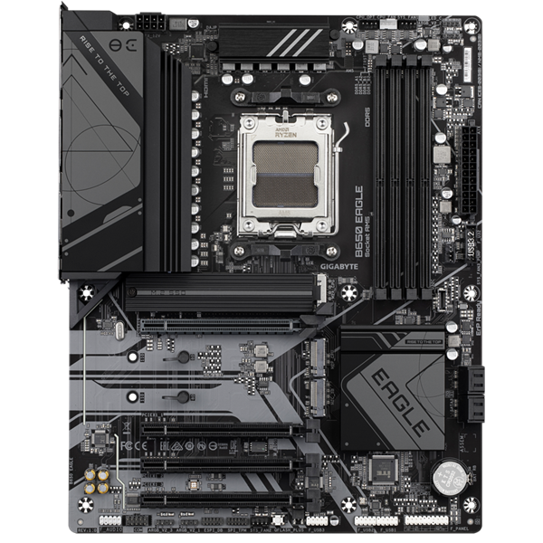Материнская плата GIGABYTE B650 EAGLE, AM5, B650, 4*DDR5, 4*SATA, 3*M.2, 2*USB 3.2, 6*USB 2.0, Type-C, 4*PCIx16, DP+HDMI, ATX
