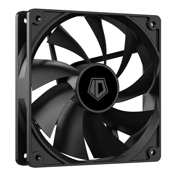 Вентилятор для корпуса ID-COOLING XF-120-K 120x120x25мм (60шт./кор, PWM, Low Noise, резиновые углы, 700-1800об/мин, черный) BOX