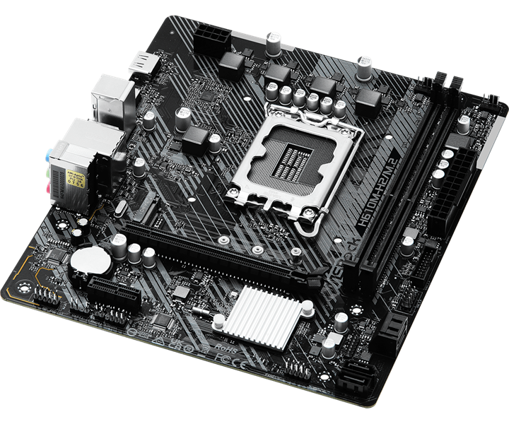 Материнская плата ASROCK H610M-H2/M.2, LGA1700, H610, 2*DDR4, 4*SATA, 1*M.2, 2*USB 3.2, 4*USB 2.0, 1*PCIx16, 1*PCIx1, 2*HDMI, mATX