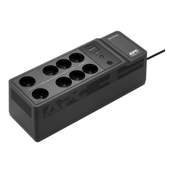 Источник бесперебойного питания APC Back-UPS ES 650VA/400W, 230V, 8 Schuko (2 Surge & 6 batt.), USB, USB charge(type A), Data/DSL protection,(BE650G2-RS analogue), 1 year warranty