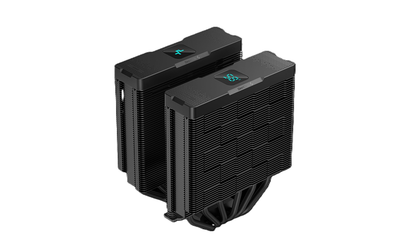Кулер для процессора DEEPCOOL AG620 DIGITAL BK ARGB LGA1700/1200/115X/AM5/AM4 (8шт/кор, TDP 260W, PWM, DUAL Fan 120mm, 6 тепл. трубок, черный) RET