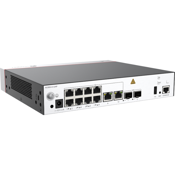 Контроллер HUAWEI eKit Access Controller AC650-512AP, 10*GE electrical ports,2*10GE optical ports, with the AC/DC adapter