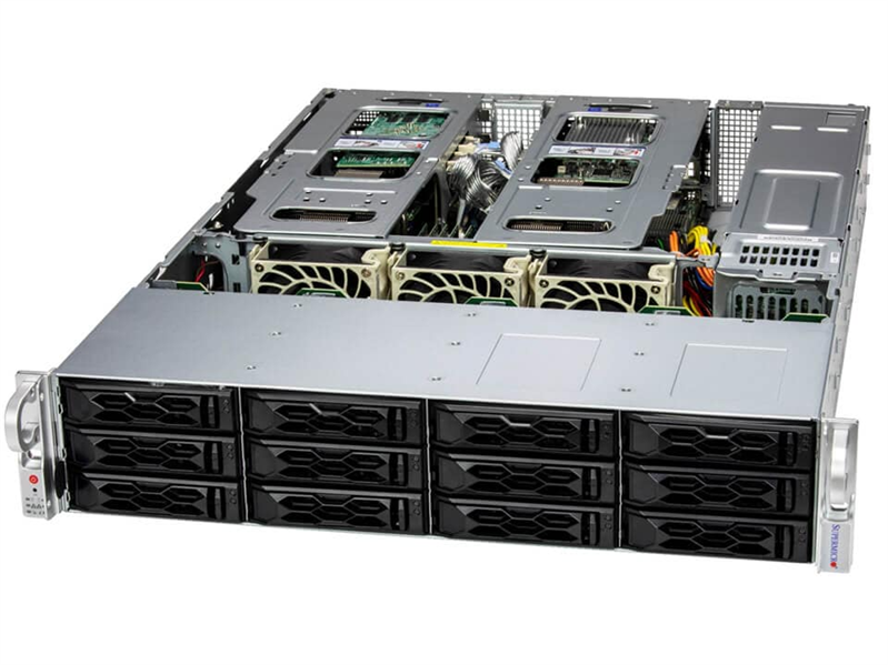 Сервер Supermicro SuperServer 2U 621C-TN12R/ 2x4510/ 4x64Gb/ 1x1,92Tb NVMe/ 2x10Gb SFP+/ SFT-DCMS-SINGLE/ 4th config