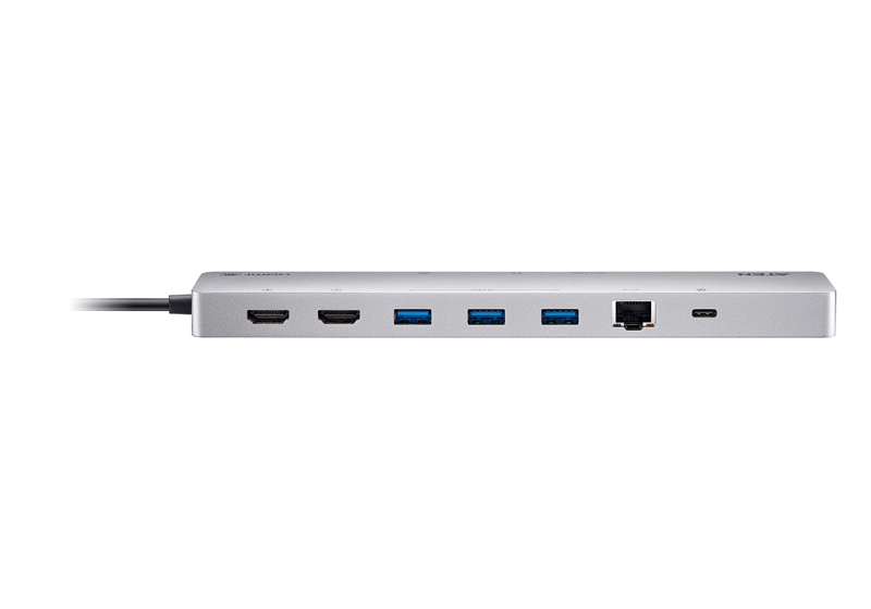 ATEN 8k (4k HDMI Dual Display) 11-in-1 USB-C Multiport Dock with USB PD 100W