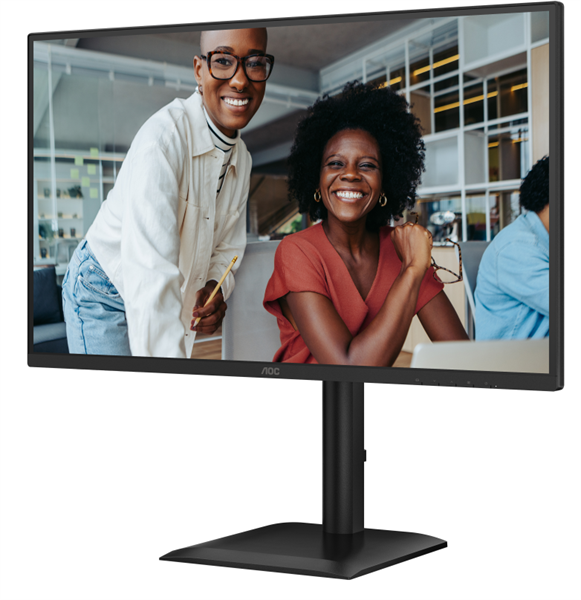 Монитор 27" AOC 2560x1440 WLED 16:9 IPS 350 cd, 1500:1, 20M:1, 4ms, 178°/178°, HDMI, DP, USB hub: 4*USB3.2, 120 Hz, Speak, Tilt, Height, Swivel, Pivot, Internal, VESA, Black, 3y