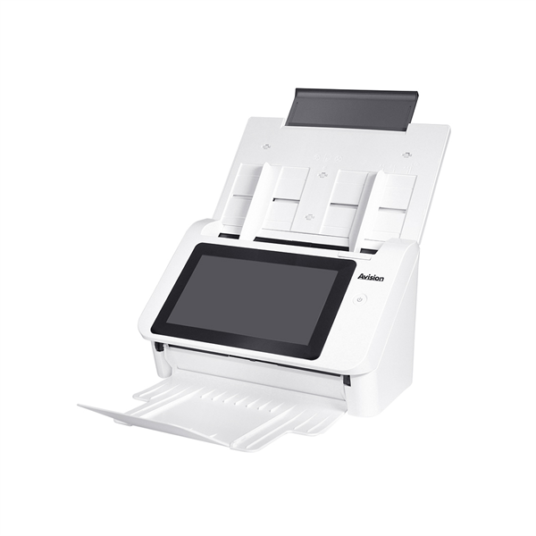 Сканер Avision AN335W, протяжный А4, сетевой, экран 8" Touch, 40 стр/мин, ДАПД 50 листов, USB3.2, USB-Host, Ethernet, Wi-Fi (000-0974C-0KG)