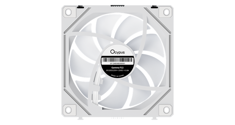 Вентилятор для корпуса Ocypus Gamma F12 UNI WH ARGB REVERSE BLADE 3 IN 1, 3x120x120x25mm, 4-PIN PWM, 800-1800 RPM, 31 DBA MAX, HYDRO BEARING