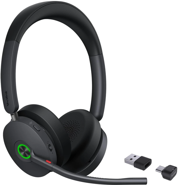 Гарнитура YEALINK BH74 with Stand UC USB-C/A, Беспроводная Bluetooth, HD звук, Шумоподавление ANC,Черная, шт