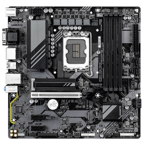 Материнская плата GIGABYTE B760M DS3H GEN5, LGA1700, B760, 4*DDR5, 4*SATA, 2*M.2, 3*USB 3.2, 2*USB 2.0, Type-C, 1*PCIx16, 2*PCIx1, D-Sub+HDMI+2*DP ,mATX