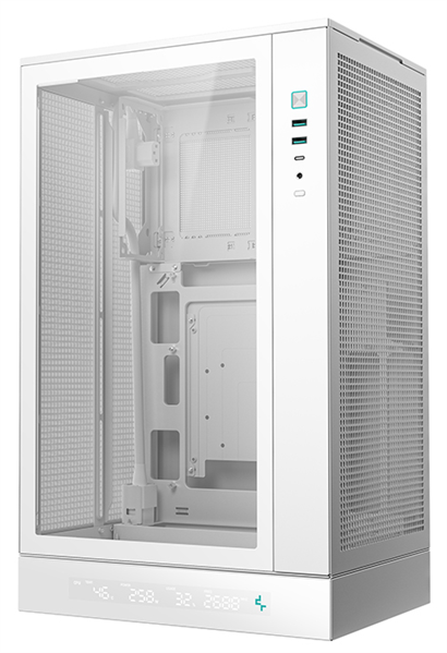 корпус Deepcool CH270 DIGITAL WH без БП, белый, MICRO ATX/MINI-ITX (R-CH270-WHNDM0-G-1)