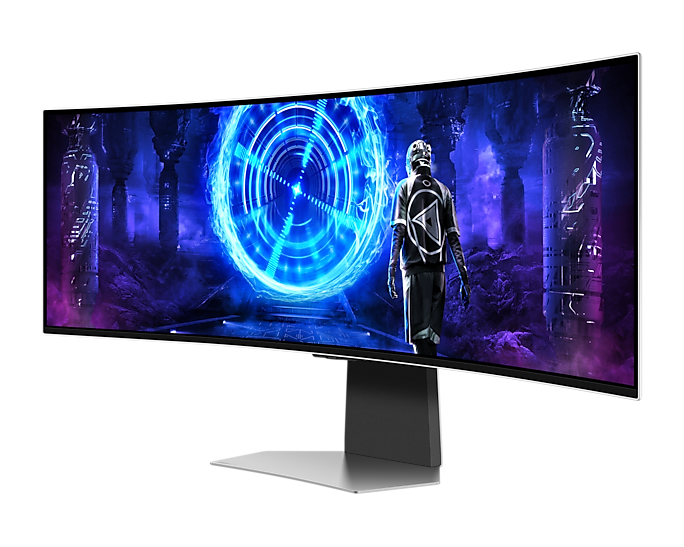 Монитор Samsung 49" Odyssey OLED G9 G95SD S49DG952SI Curved (OLED 32:9 5120x1440x240Hz 0,03ms 250cd 1M:1 178/178 1,07B DP; HDMI; Micro HDMI USB-Cx2 SmartTV,WiFi5, BT5.2, RC (существенное повреждение коробки)