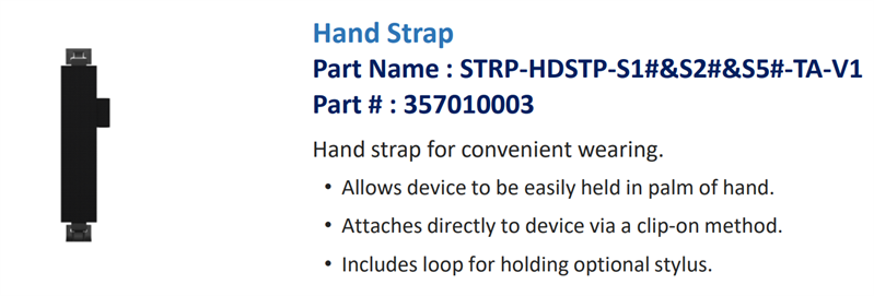 Ремешок на руку Bluebird ASSY: S10/S20 ((STPR-HDSTP-S1#&S2#&S5#-TA-V1) Handstraps