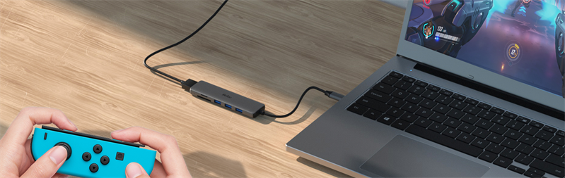 USB-концентратор Netac Hub WF14, Type-C to USB3.0*3+HDMI+mSD/SD 2.0 (repl. NT08WF14-30GR)