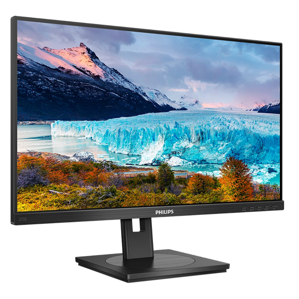 27" Philips 272S1M 1920x1080, LED, 16:9, IPS, 300cd, 1000:1, 50M:1, 4ms, 178/178, VGA, DVI, HDMI, DP, USB 3.2, USB-B, 3*USB-A 3.2, 75Hz, Speakers, HAS, Pivot, Tilt, Swivel, Внутр, VESA, Black, 3y