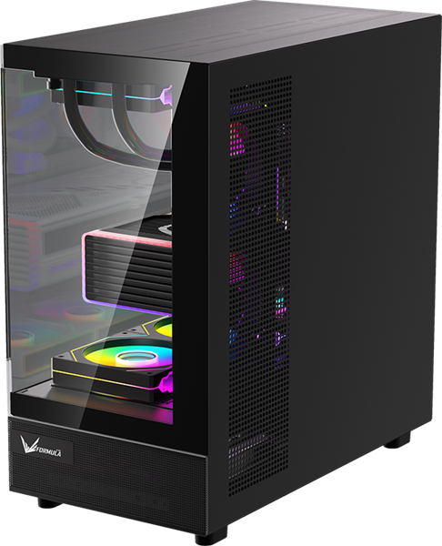 корпус Formula V Line Crystal Z8 Black, ATX, Left side Tempered Glass, Dual Front Panel with Tempered Glass & Mesh, TYPE-C*1, USB3.0*2