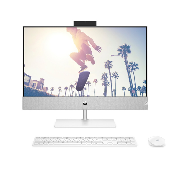 HP Pavilion I 24-ca1063ci NT 23,8" FHD(1920x1080) Core i5-12400T, 8GB DDR4 3200 (2x4GB), SSD 256Gb, Intel Internal Graphics, no DVD, Rus/Eng kbd&mouse wireless, 5MP Webcam, White,FreeDOS, 1Y Wty